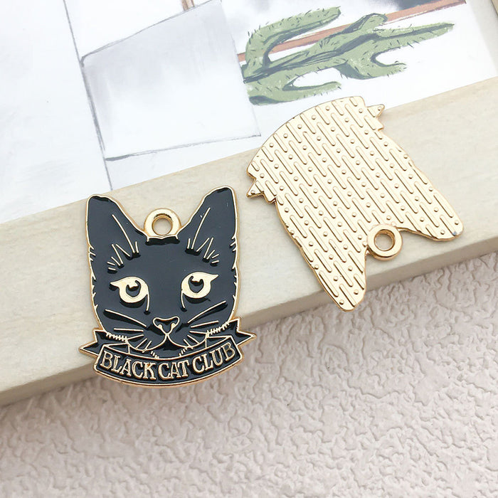 Wholesale Mixed 10 cartoon black and white cat jewelry pendant earrings necklace pendant
