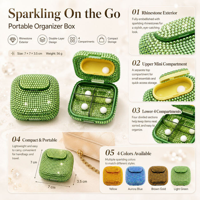 Wholesale Plastic Pill Box Portable 2 Compartment Sealed Medicine Case For Travel And Everyday Use