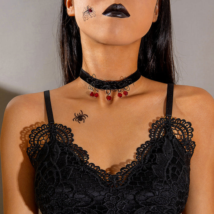 Wholesale Gothic Lace Flower Double-Layer Necklace Jewelry Accessory MOQ≥2