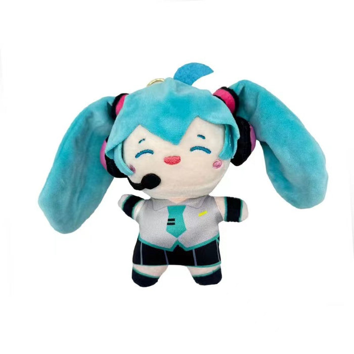 Wholesale 12Pcs Cartoon Earphone  Keychain Plush Doll Bag Accessory Gift Bag Pendant Claw Machine