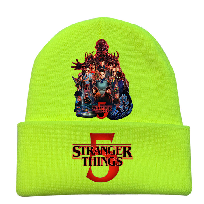 Wholesale Fashionable printed knitted hats outdoor warm hats