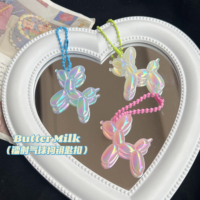 Wholesale Laser Balloon Doll Keychain Pendant Versatile Personalized Pendant Colorful Dog Creative Jewelry Gift