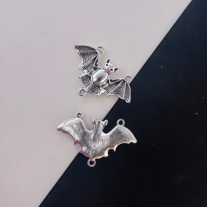 Wholesale DIY Zinc Alloy Jewelry Accessories Retro Bat Halloween Earrings Necklace Keychain