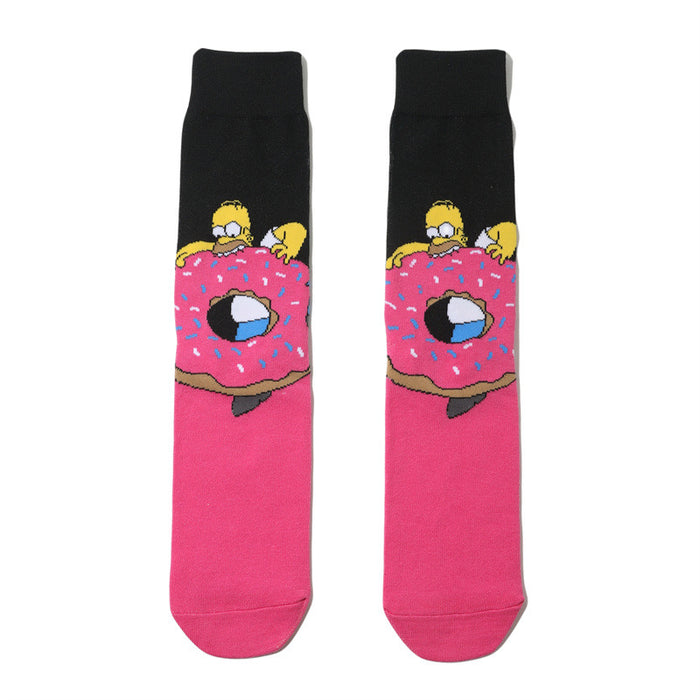 Wholesale Cartoon/ Anime Cotton Socks Mid-Calf