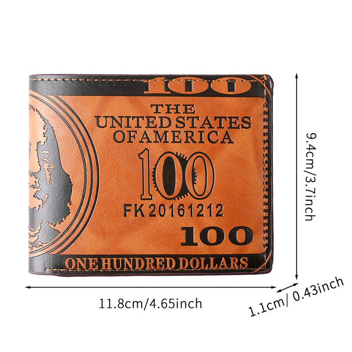 Wholesale Stylish Urban Simplicity Letter Pattern Men' s Bi-Fold Wallet PU Leather Fashion Accessory