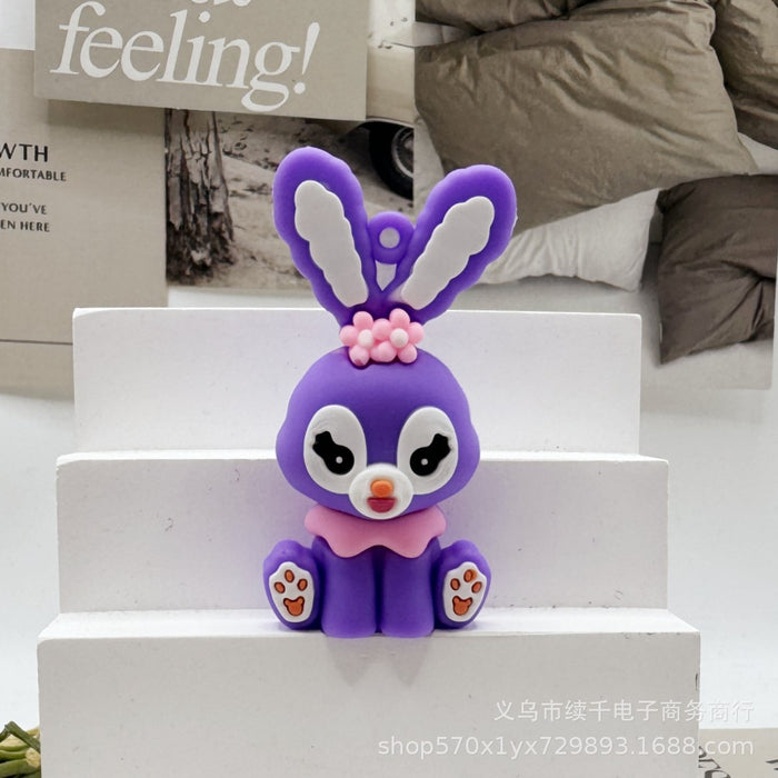 Wholesale Cartoon keychain accessories, soft rubber figurine bag decorations