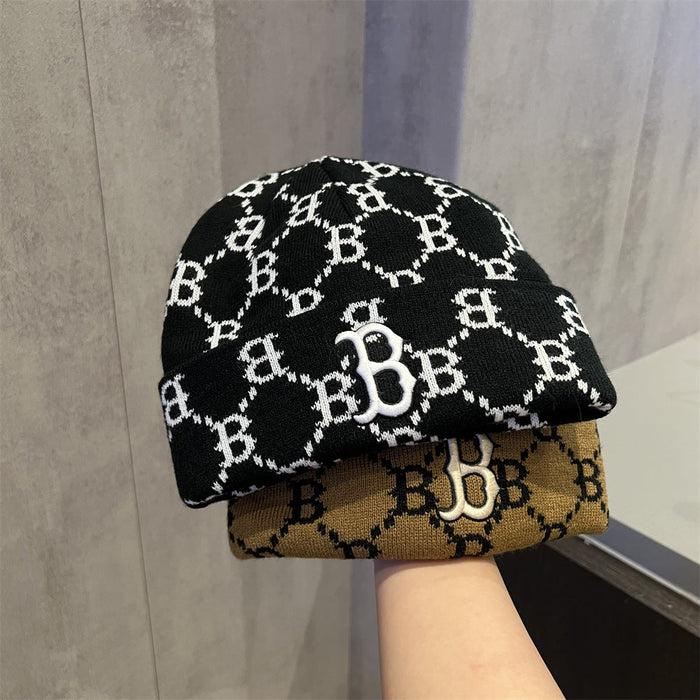 Wholesale Hat Acrylic Letter Embroidery Printing Warm Knitted Hat (F) JDC-FH-JiD003