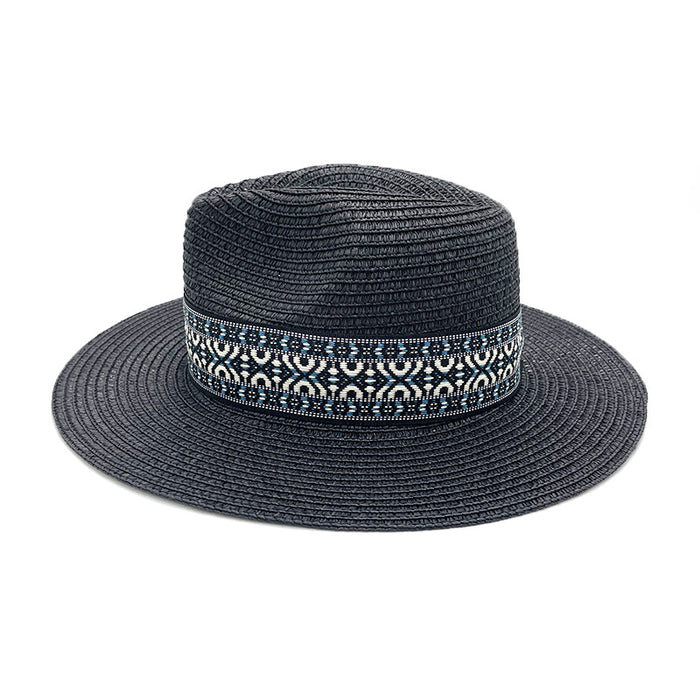 Wholesale Seaside Beach Sunshade Straw Hat Sun Protection Versatile Wide Brim Hat