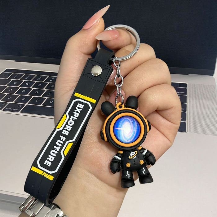 Wholesale Cartoon Star Rabbit Astronaut Keychain Couple Gift Bag Hanging Jewelry Creative Car Key Chain Pendant