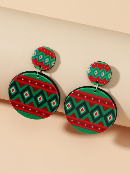 Wholesale Christmas Acrylic Cartoon Color Matching Earrings JDC-ES-JunJie013