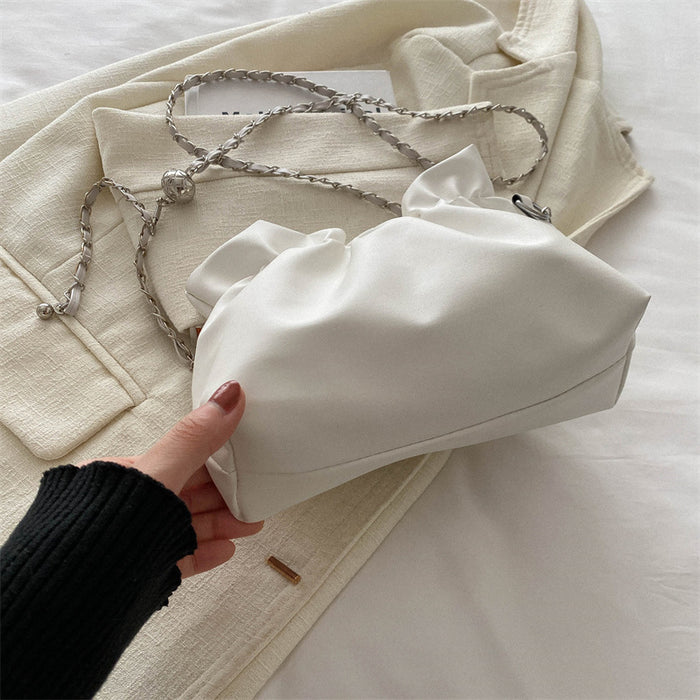 Wholesale Niche texture versatile chain shoulder crossbody bag with high-end folds