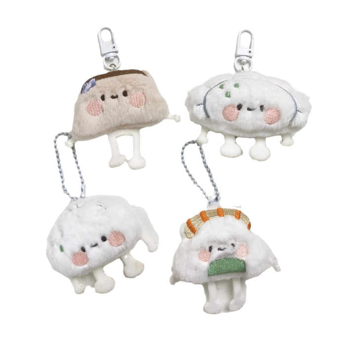 Wholesale Cute Cartoon Plush Doll Dumplings,  Buns,  Sushi Keychain Pendant,  Bag Pendant,  Gourmet Doll Pendant