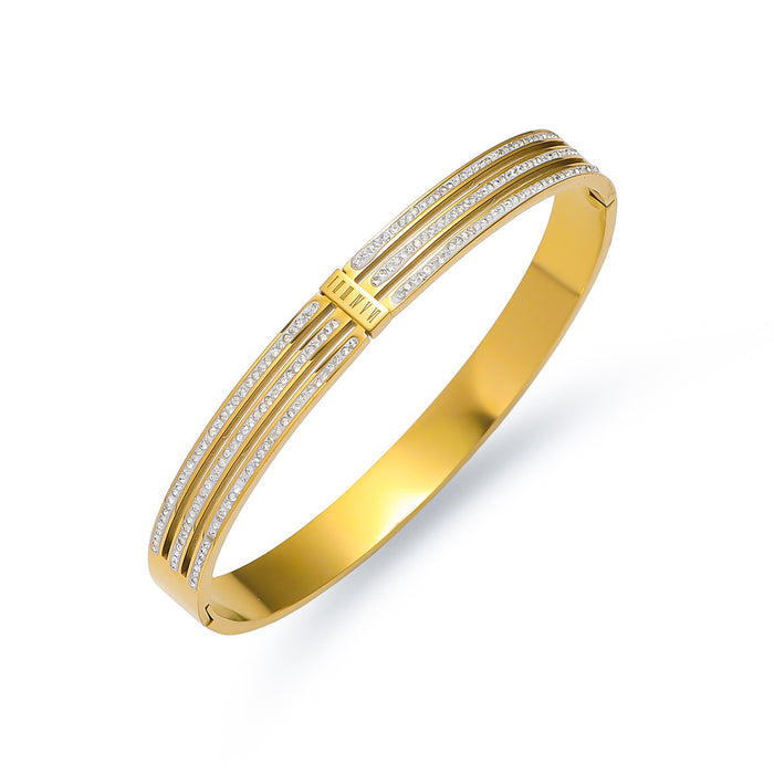 Wholesale Titanium steel bracelet, fashionable commuting stainless steel cross bracelet, spring jewelry