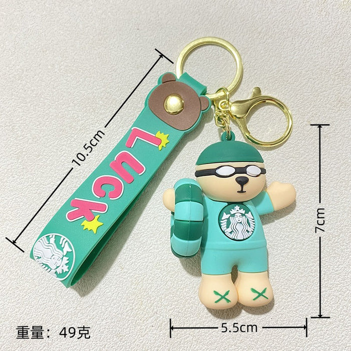 Wholesale Bear Fitness Keychain Bag Pendant Doll