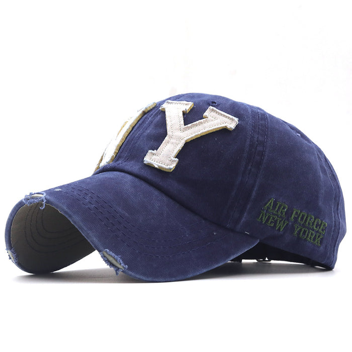 Wholesale Washed Duck Tongue Hat Embroidered Baseball Hat Made Old Duck Tongue Hat Cowboy