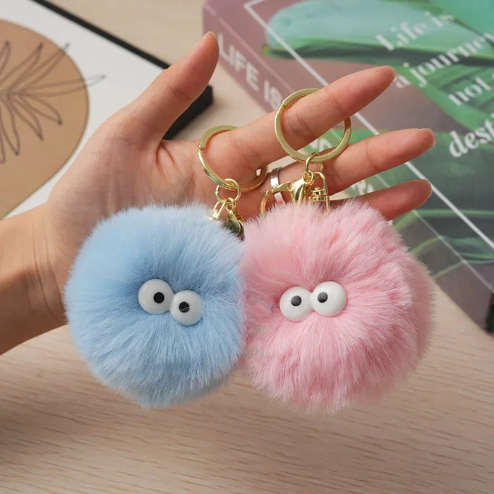 Wholesale Cute little furry ball keychain pendant, plush bag decoration, small gift