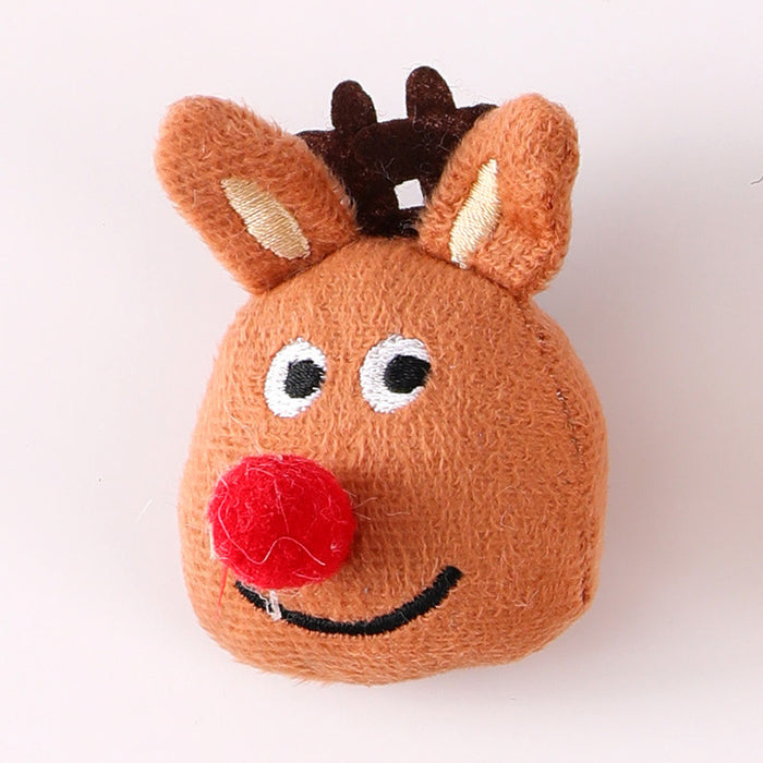 Wholesale Christmas Brooch Cute Plush Christmas Accessories Cartoon Pin Decorations Clothing Accessories