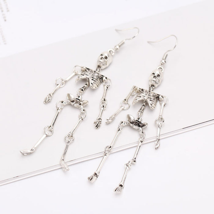 Wholesale Halloween 3pcs Skeleton Series Zinc Alloy Earrings JDC-ES-BinL013