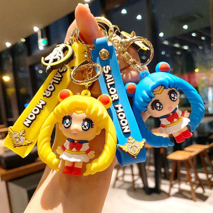 Wholesale Cartoon Cartoon keychain creative car key chain ring accessories bag pendant female