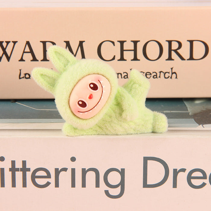 Wholesale flocked cute cartoon 3D doll keychain