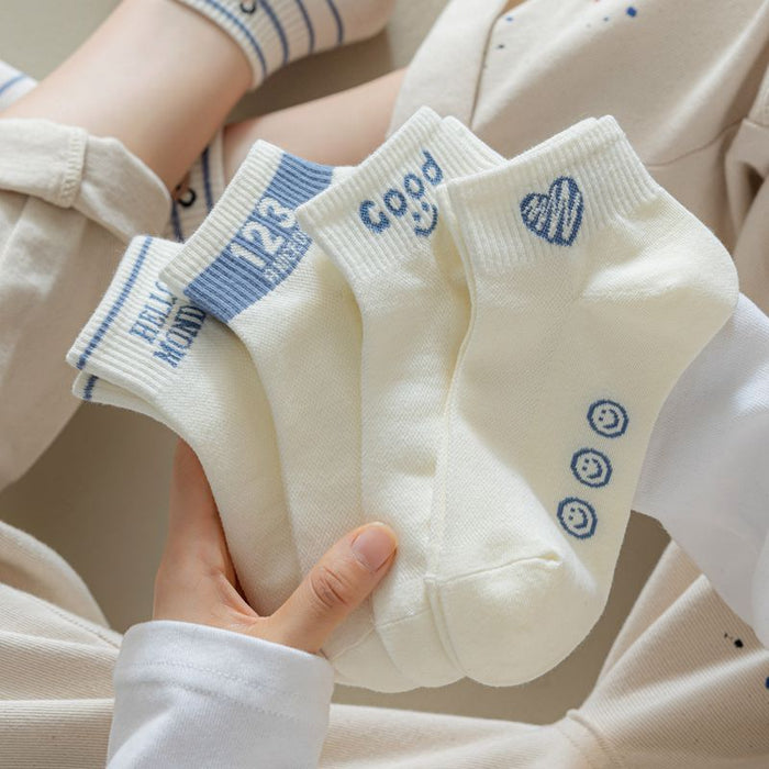 Wholesale Sock mouth letter short socks cotton boat socks thin cotton socks