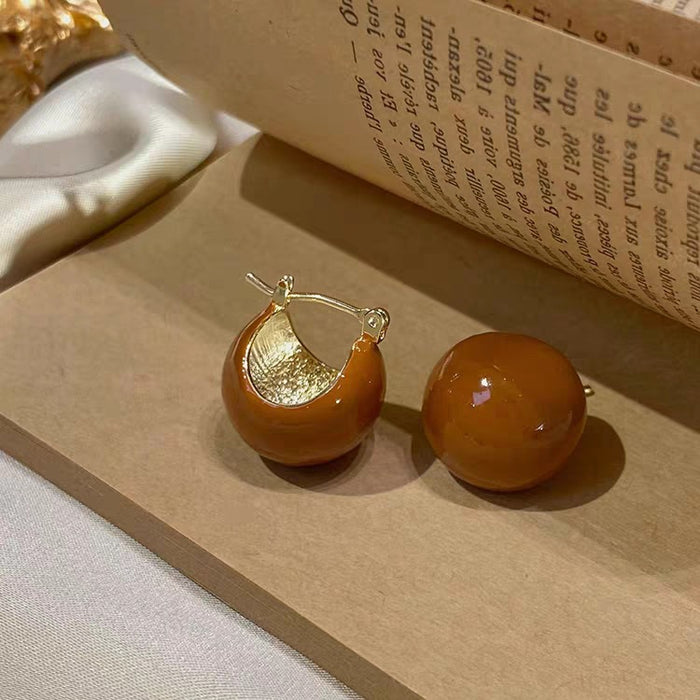 Wholesale Small and niche temperament, light luxury, high-end feeling, ear buckle, round earrings