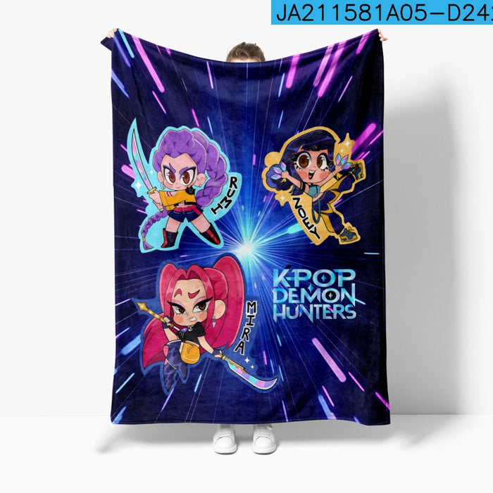 Wholesale Anime peripheral cute blanket nap blanket flannel print for warmth