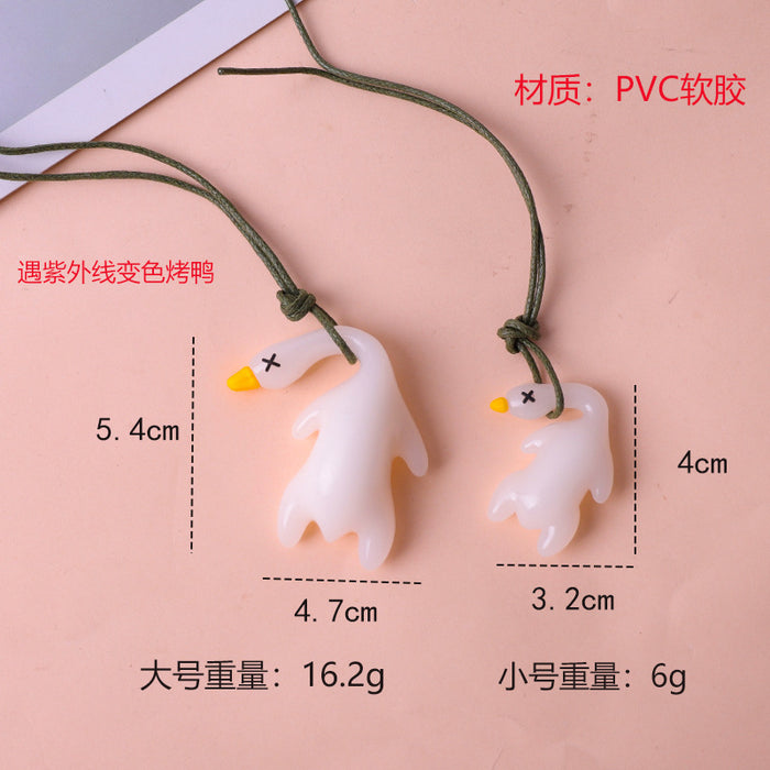 Wholesale Car-mounted color-changing roast duck car pendant