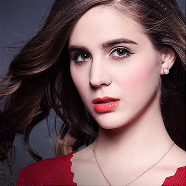 Wholesale Silver Needle Pearl Earnail Earrings