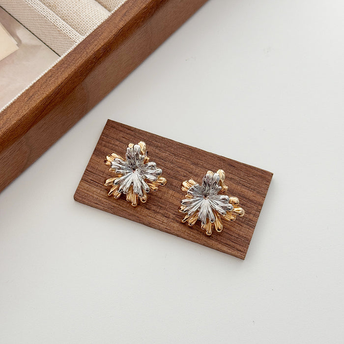 Wholesale Personalized double-layer earrings with fashionable temperament, simple and high-end feel, niche ear accessories