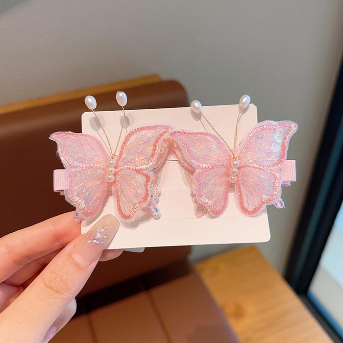 Wholesale Handmade Embroidered Butterfly Hair Clip Chic Fashion Accessory