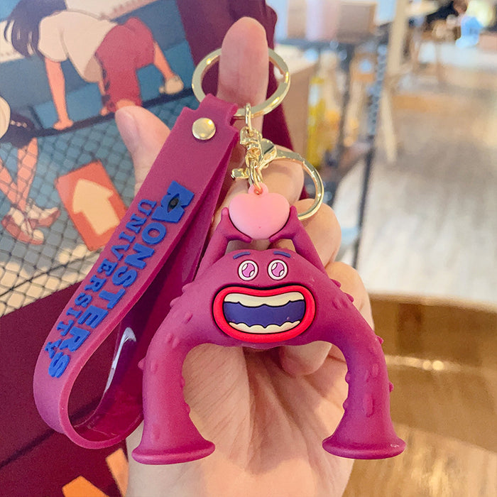 Wholesale Cute cartoon big-eyed character PVC keychains
