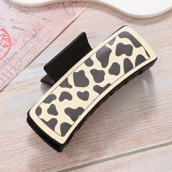 Wholesale Retro PU Shark Clip Grab Clip Hairpin Women' s Simple Back Head Hair Accessories