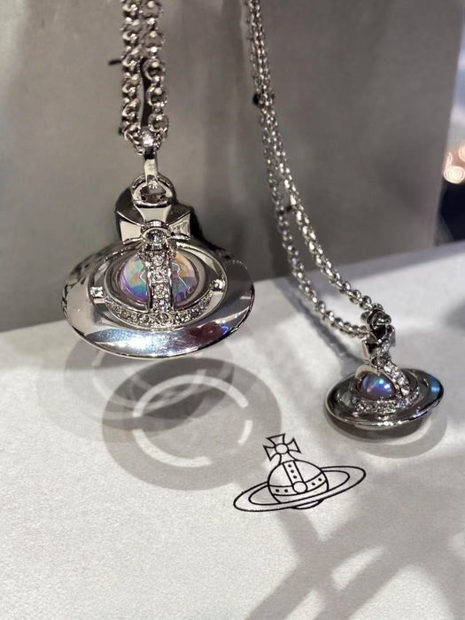 Wholesale Planet Necklace Women Gradient Color High Clavicle Chain Tide