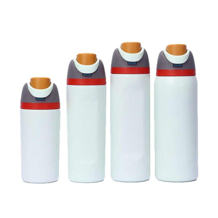 Wholesale Cartoon fruit cup stainless steel thermos cup large capacity portable double drinking cup outdoor sports kettle