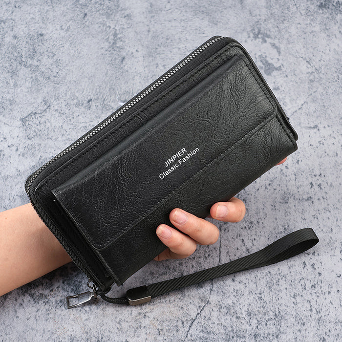 Wholesale Business Men' s Wallet - PU Leather Long Wallet with Multi Card Slots Large Capacity Clutch Fashion Gift