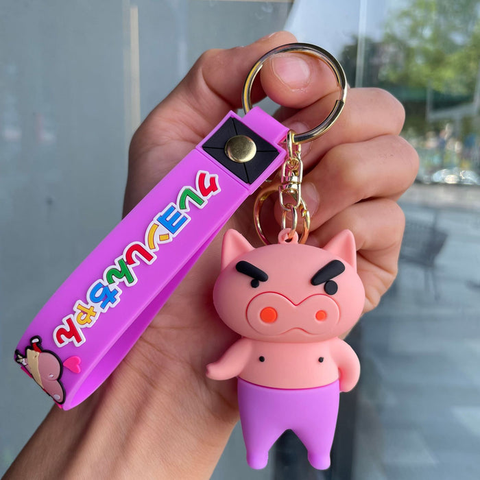 Wholesale Keychain cartoon doll cute backpack pendant doll machine small gift car keychain wholesale