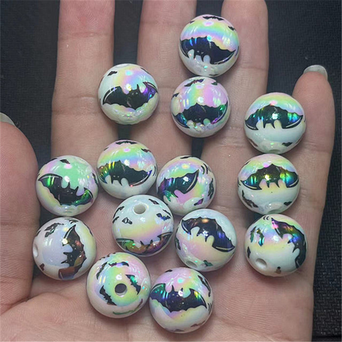 Wholesale 200pcs Halloween Series Acrylic Electroplated Beads JDC-BDS-Xiaox001