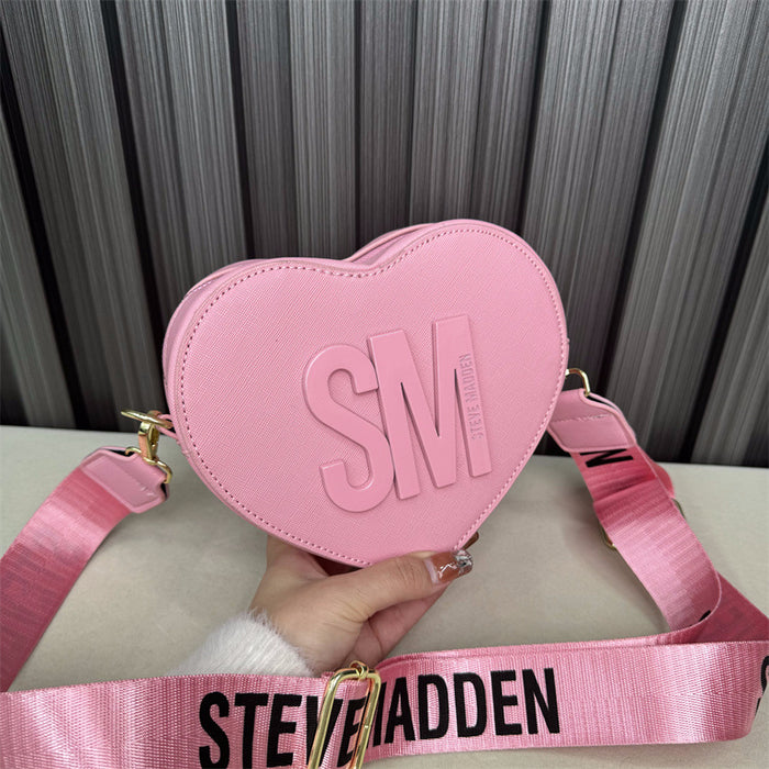 Wholesale Bag Women's Valentine's Day Letter Solid Color Heart-shaped Bag Shoulder Bag