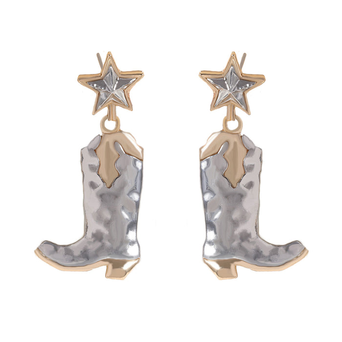 Wholesale Five-star Alloy War Boots Earrings Niche Amazon Women's Style