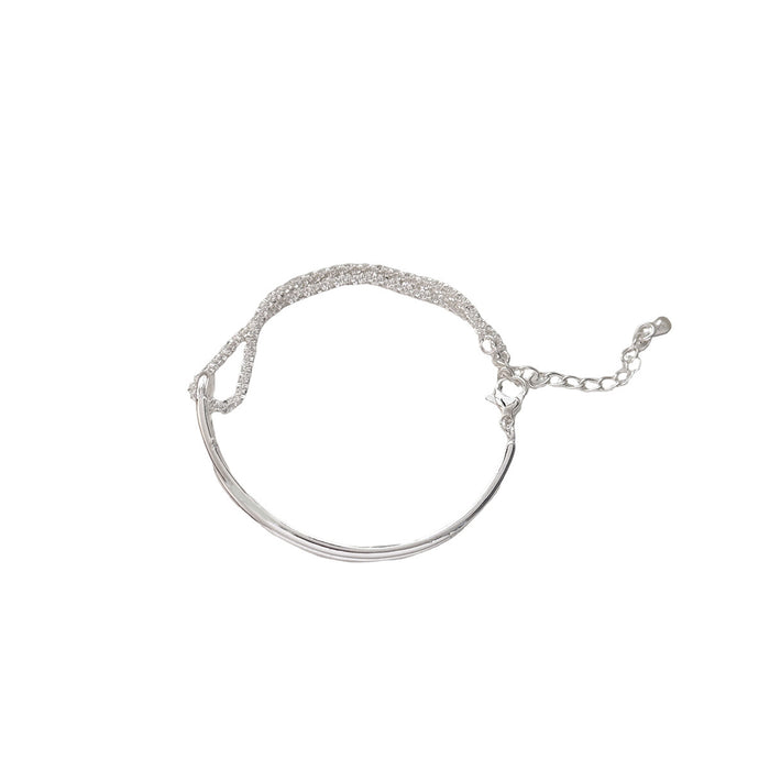 Wholesale Double layered bracelet with personalized splicing and asymmetric bracelet temperament chain