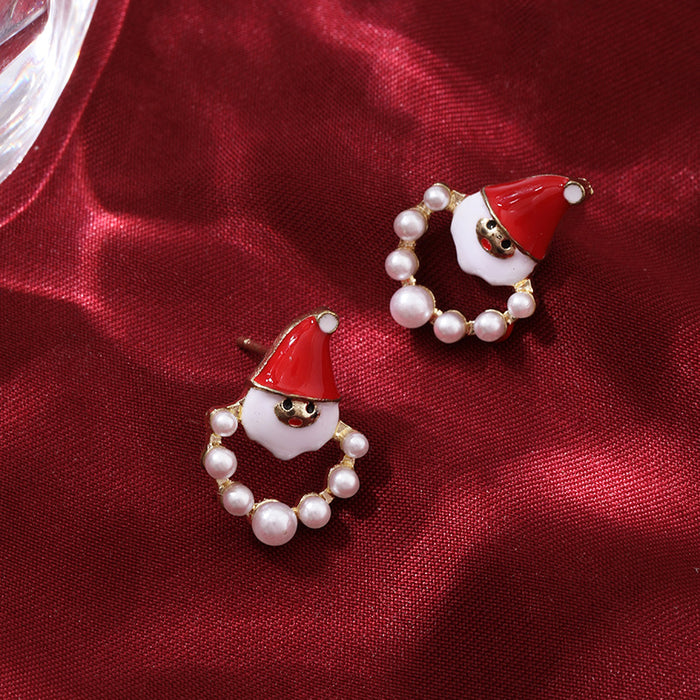 Wholesale Christmas  snowflake earrings,  candy cane bell elk earrings,  Christmas hat earrings