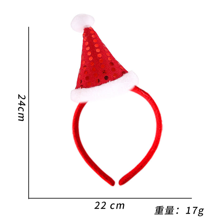 Wholesale Christmas headband elk horn five star headband Christmas decorations children plastic head buckle party decoration supplies