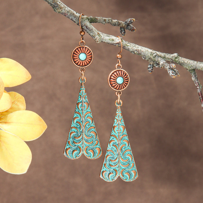 Wholesale Bohemian Floral Tassel Earrings Jewelry Accessory Boutique Resale MOQ≥2