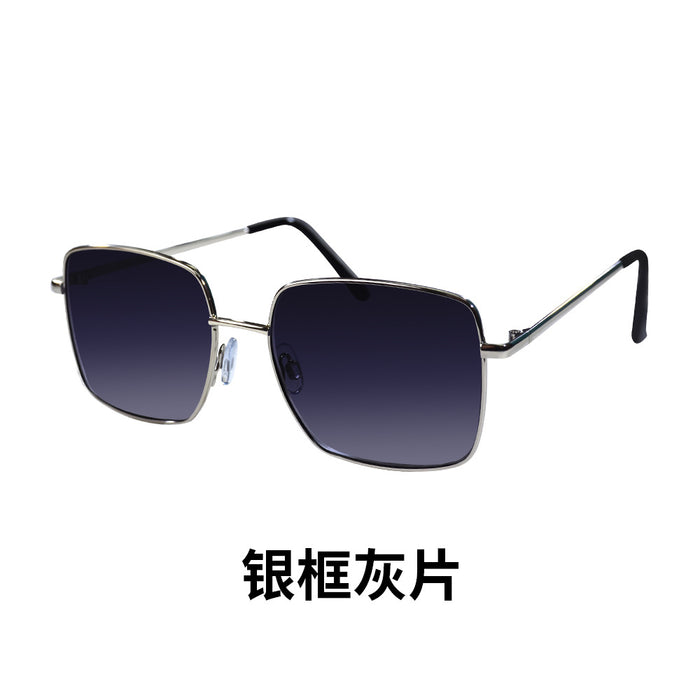 Wholesale Sunglasses with high-end feel, travel sunshade, UV protection, square frame, metal sunglasses