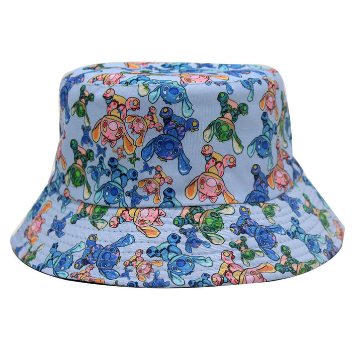 Wholesale Printed fisherman hat anime peripheral cartoon sunshade and sun protection reversible basin hat
