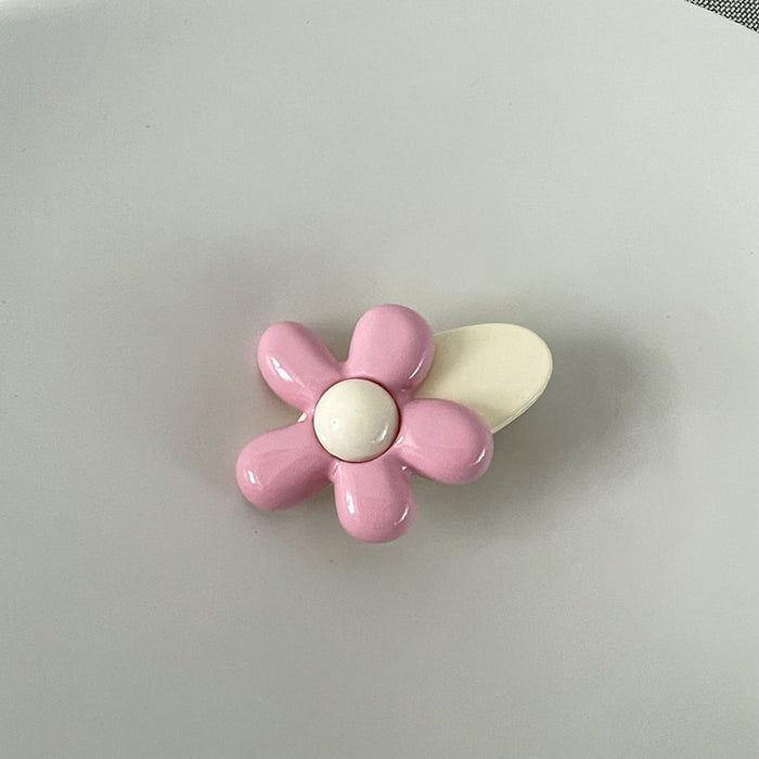 Wholesale pink niche flower hair clip bangs forehead clip hair accessories hair accessories