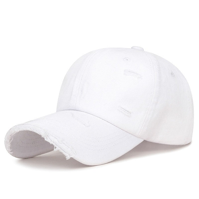 Wholesale Retro minimalist perforated baseball cap with soft top, versatile and sun resistant, casual duck tongue hat