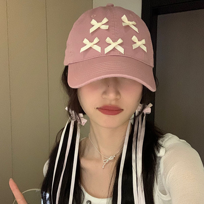 Wholesale Bow Embroidered Cowboy Baseball Hat Retro Duck Tongue Hat