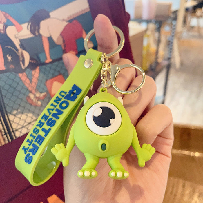Wholesale Cute cartoon big-eyed character PVC keychains